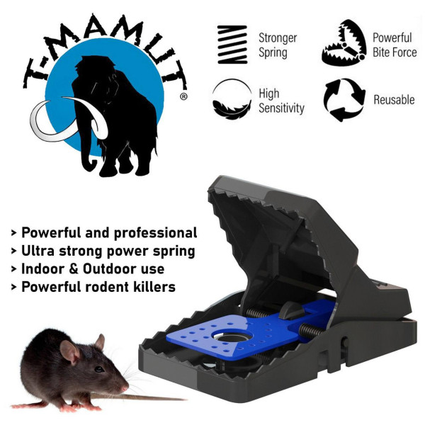 Trappola Per Topi 4 Grandi Trappole Per Topi 21x11 CM Professionali Riutilizzabili Da Esterno Ed Interno 